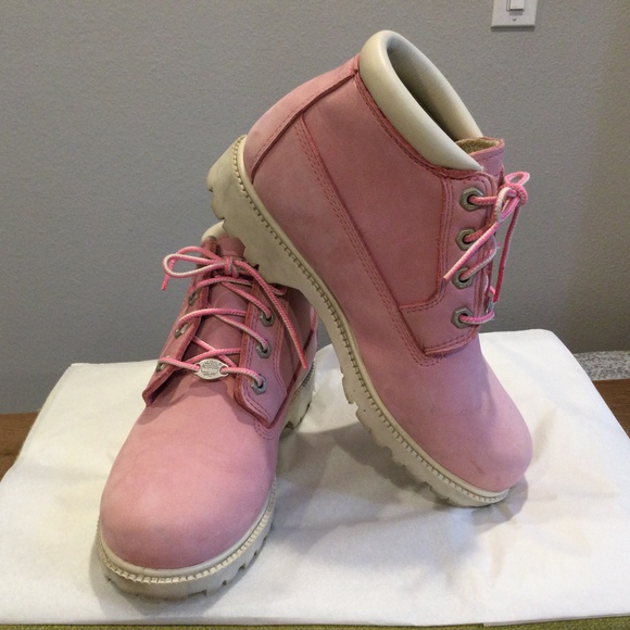 Timberland Nellie Chukka Pink Nubuck Waterproof Ankle Boots Shoes Women Sz 6.5 - Picture 2 of 10